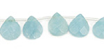 Amazonite Flat Pear Briolette 10x12mm
