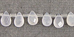 Chalcedony Faceted Flat Briolette 6x10mm