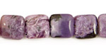 Charoite Puff Square 12mm