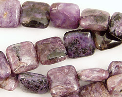 Charoite Puff Square 12mm