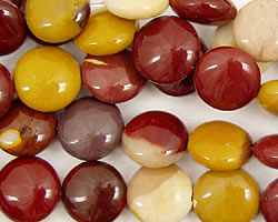 Mookaite Puff Coin 12mm