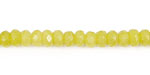 Olive Jade Faceted Rondelle 6mm