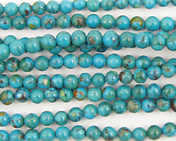 Chinese Turquoise (stab.) Round 4mm