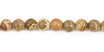 African Brown Rhyolite Round 6mm