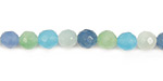 Blue Quartz (rainbow) Faceted Round 6mm