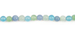 Blue Quartz (rainbow) Round 4mm