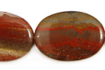 Apple Jasper Flat Oval 35x25mm