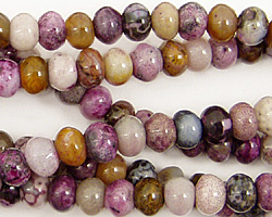 Purple Crazy Lace Agate Rondelle 6mm