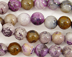 Purple Crazy Lace Agate Round 8mm