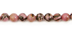 Rhodonite (w/ extra black matrix) Round 6mm