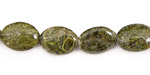 African Green Jasper Flat Oval 14x10mm
