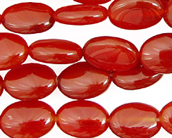 Carnelian Flat Oval 14x10mm
