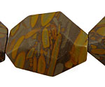 Golden Horse Jasper Faceted Flat Slab 35-45x25-35mm