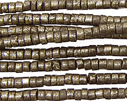 Golden Pyrite (silver tone) Heishi 4mm