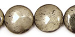 Golden Pyrite (silver tone) Puff Coin 20mm