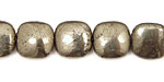 Golden Pyrite (silver tone) Puff Square 12mm