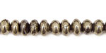 Golden Pyrite (silver tone) Rondelle 9mm