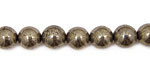 Golden Pyrite (silver tone) Round 8mm