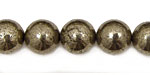 Golden Pyrite (silver tone) Round 12mm