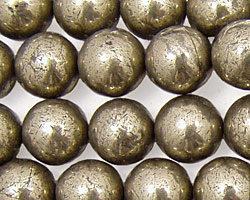 Golden Pyrite (silver tone) Round 12mm