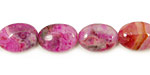 Ruby Crazy Lace Agate Flat Oval 14x10mm