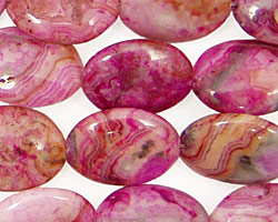Ruby Crazy Lace Agate Flat Oval 18x13mm