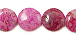 Ruby Crazy Lace Agate Puff Coin 16mm