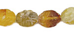 Antique Soocho Jade Carved Flat Oval 16x12mm