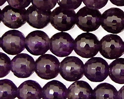 Amethyst Faceted Round 8mm