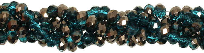 Capri Blue & Oiled Bronze Crystal