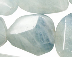 Aquamarine Faceted Slabs Graduated 23-35x20-30mm