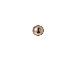 TierraCast Antique Rhodium (plated) Alphabet Bead "I" 7x6mm