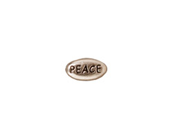 TierraCast Antique Rhodium (plated) Peace Word Bead 11x6mm