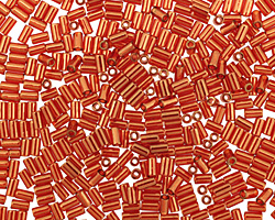 TOHO Gold Lustered African Sunset Bugle #1 Seed Bead