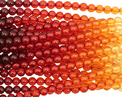 Resin Amber Round 6mm
