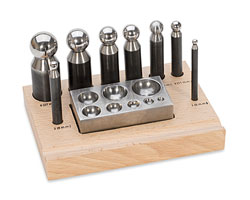 Dapping Punch Set w/ 8 punches 6mm to 28mm