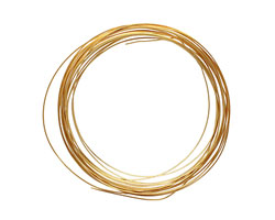 Soft Flex Silver Plated Gold Half Round Craft Wire 18 gauge, 4 yards