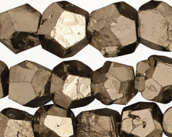 Golden Pyrite (silver tone) Faceted Nugget 8-10x10-14mm