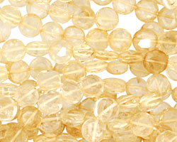 Citrine Faceted Coin 6-7mm
