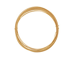 German Style Wire Non Tarnish Brass Fancy Round 20 gauge, 3 meters