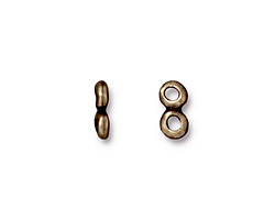 TierraCast Antique Brass (plated) Nugget 2-Hole Bar 5x10mm
