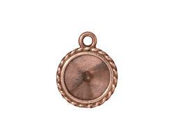 TierraCast Antique Copper (plated) Twisted Round Frame 16x20mm