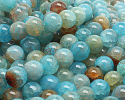 Blue Haze Fire Agate Round 12mm