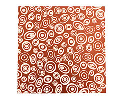 Lillypilly Bronze Groovy Circles Anodized Aluminum Sheet 3"x3", 24 gauge