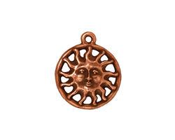 TierraCast Antique Copper (plated) Sunshine Charm 17x25mm