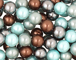 Muddy Spring Mix Shell Pearl Round 8mm