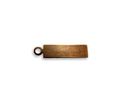 Vintaj Natural Brass Rectangle Tag Altered Blank 5x20mm