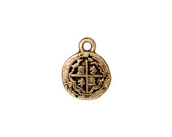 TierraCast Antique Gold (plated) Piece of 8 Charm 13x17mm