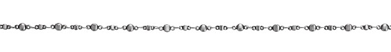 Antique Silver (plated) Alternating Disc Chain