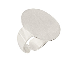 Silver (plated) Adjustable Circle Ring 24mm